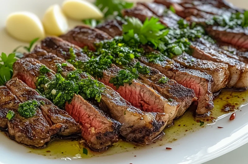 Argentine-Style Grilled Shoulder Steak with Chimichurri Recipe