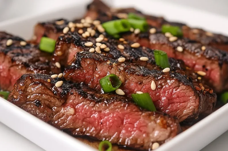 Japanese yakiniku-style Zabuton steak Recipe